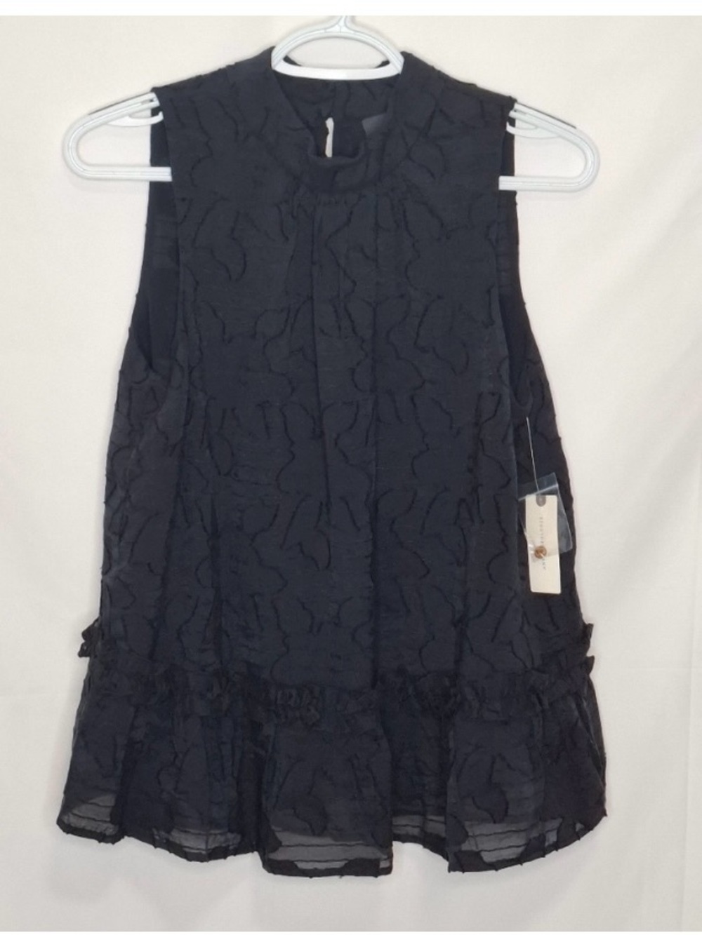 Maeve Anthropologie Savannah Swing Halter Blouse Black size 6